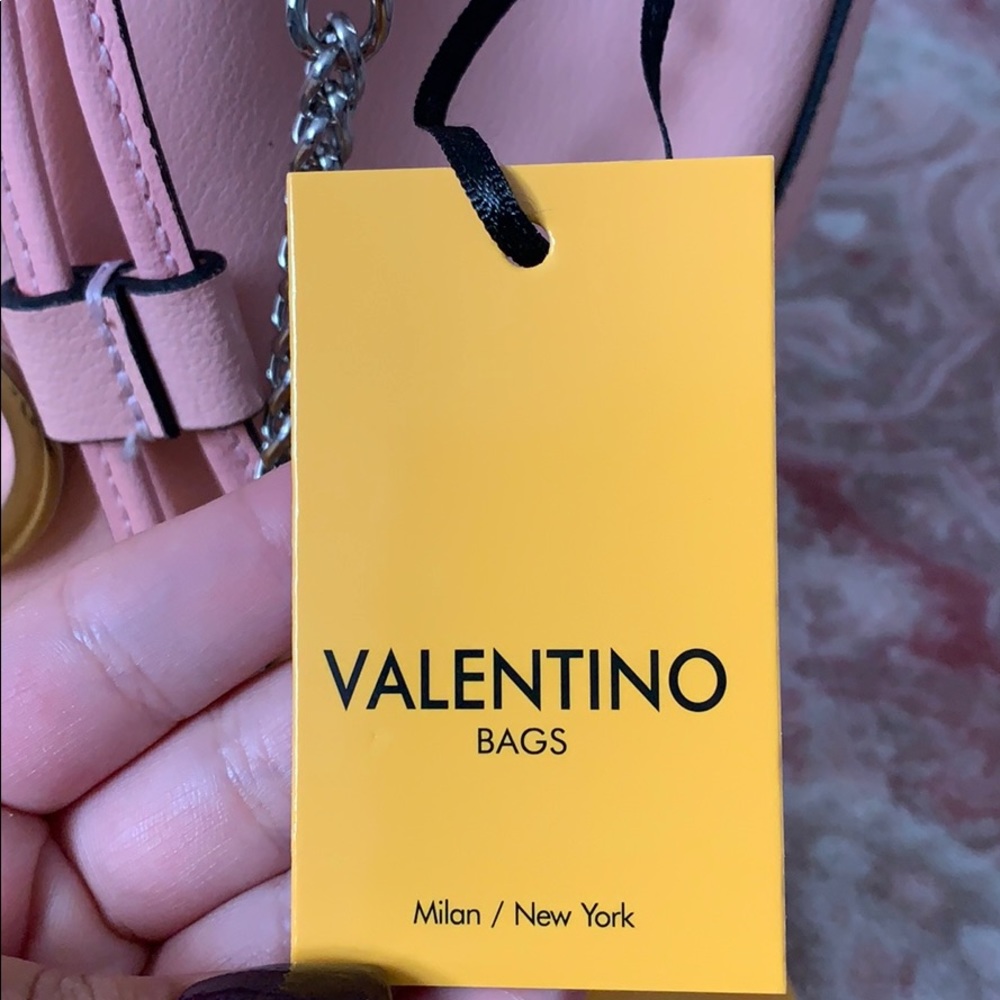 Mario Valentino discontinued Jules pink leather bucket bag - Picture 3 of 11